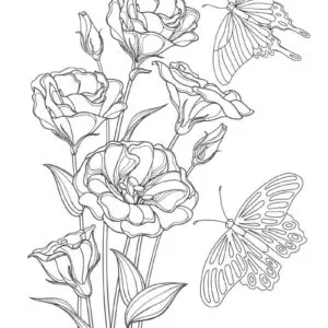 Butterflies & Flowers Coloring Book for Adults: 75 Easy-to-Color Designs for Relaxation – Large Print, Perfect for Stress Relief - Image 5